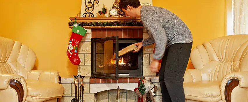 Rusted Metal Fireplace Restoration in San Lorenzo, California